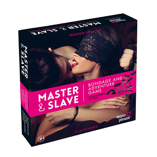 Master & Slave BDSM Kit tijgerprint roze